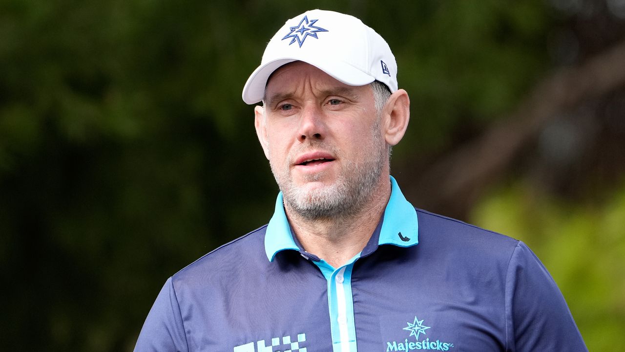 Lee Westwood during day one of LIV Golf Adelaide 2024