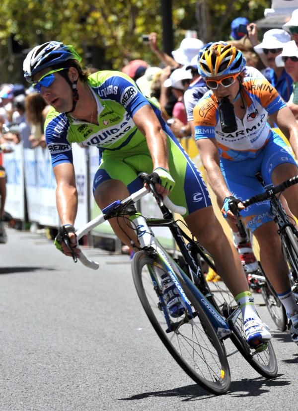 Fabio Sabatini (Liquigas-Doimo) leads through a corner