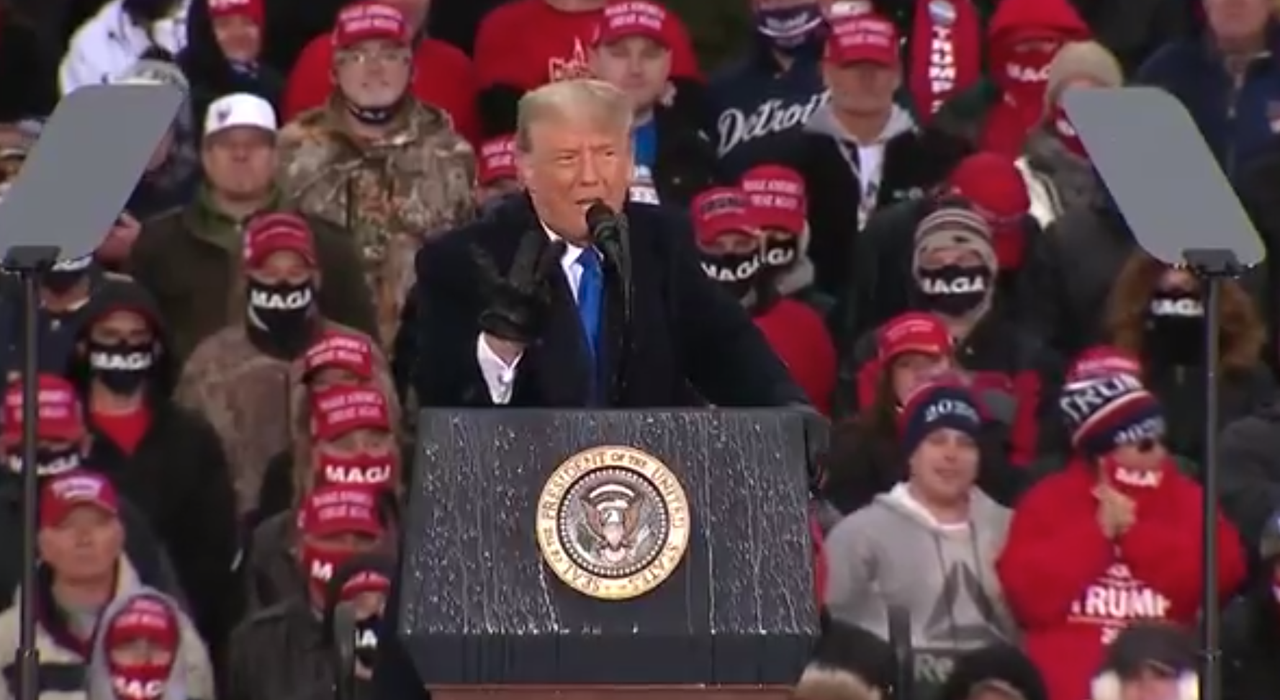 President Trump at a rally.