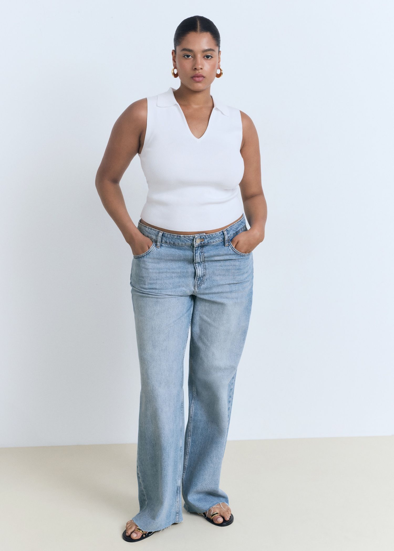 Danila High-Waisted Wide-Leg Jeans - Women | Mango United Kingdom