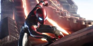 Avengers: Infinity War Spider-Man posing in his Iron Spider suit