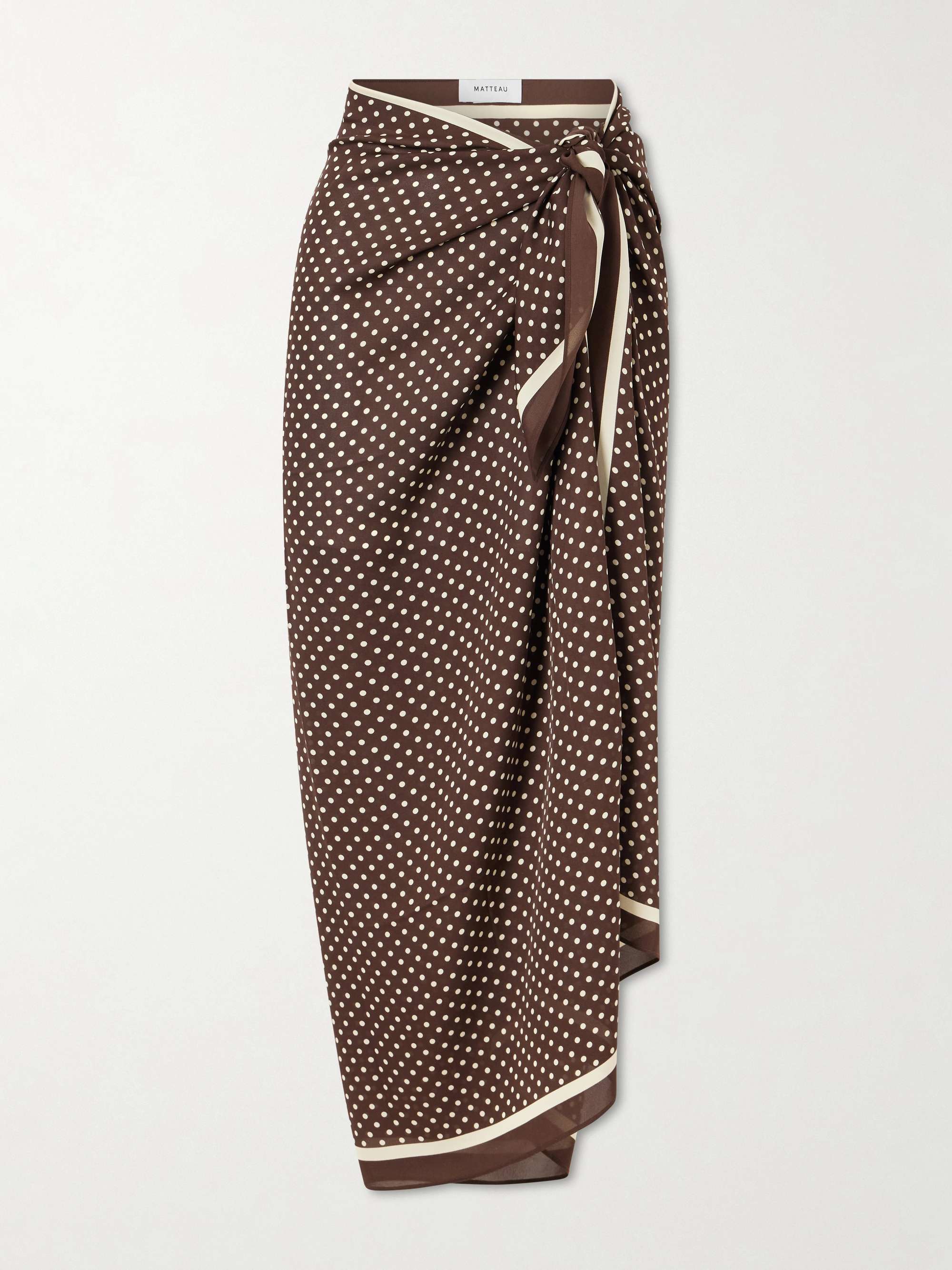 Polka-Dot Silk-Georgette Pareo