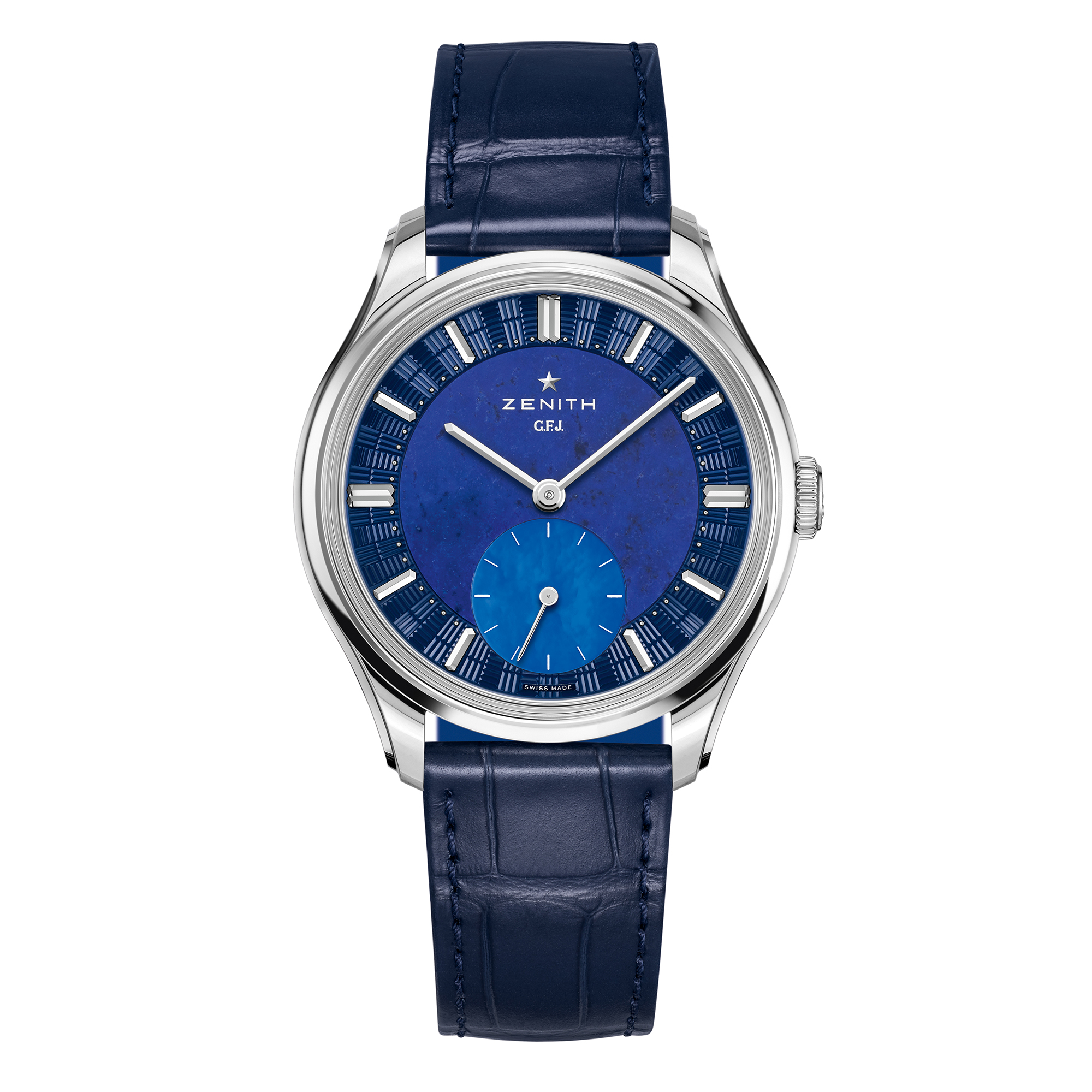 watch with blue dial