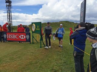 Walking onto the 7th tee