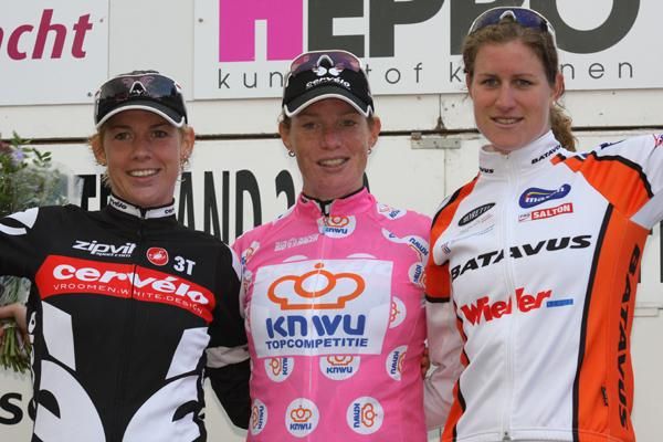 The top three in the series: Iris Slappendel, Kirsten Wild and Vera Koedooder.