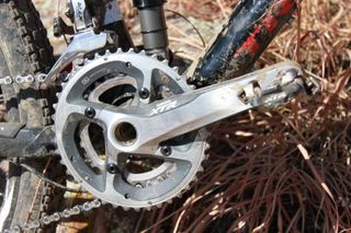For cross-country racing, two-ring cranksets provide the best possible performance.