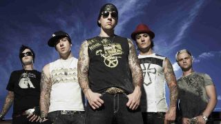 Avenged Sevenfold posing for a photograph in the mid-2000s