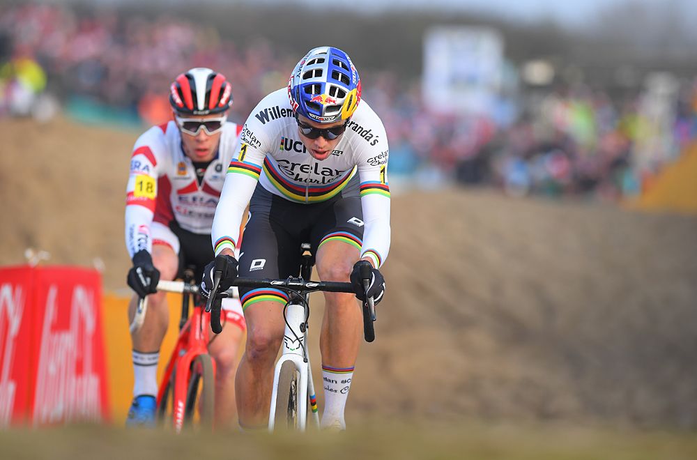 Wout Van Aert and Laurens Sweeck at Belgian cyclo-cross championships
