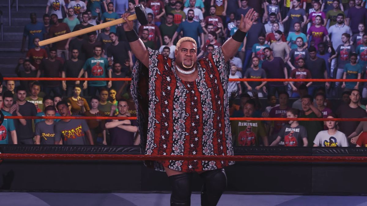 Promotional screenshot of Rikishi in WWE 2K25