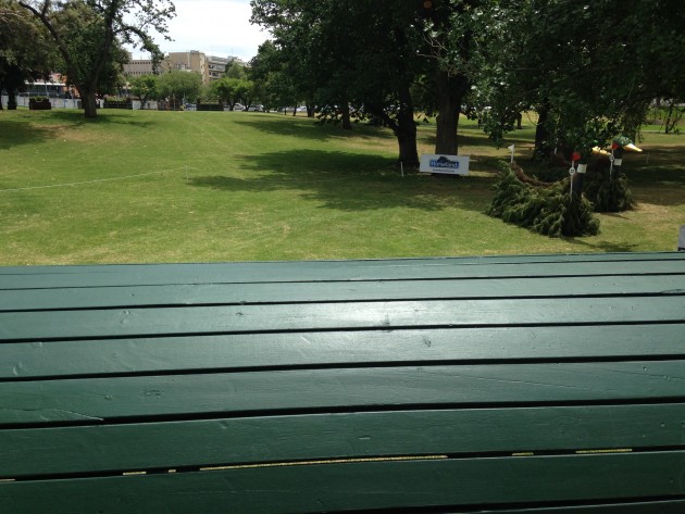 View from 21 to fences 22 and 23
