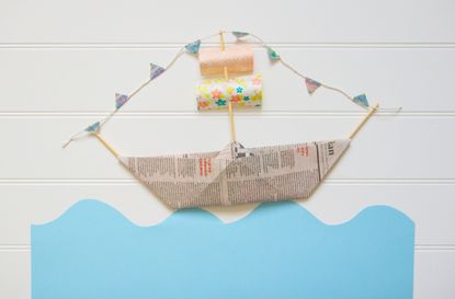 newspaper sailboat