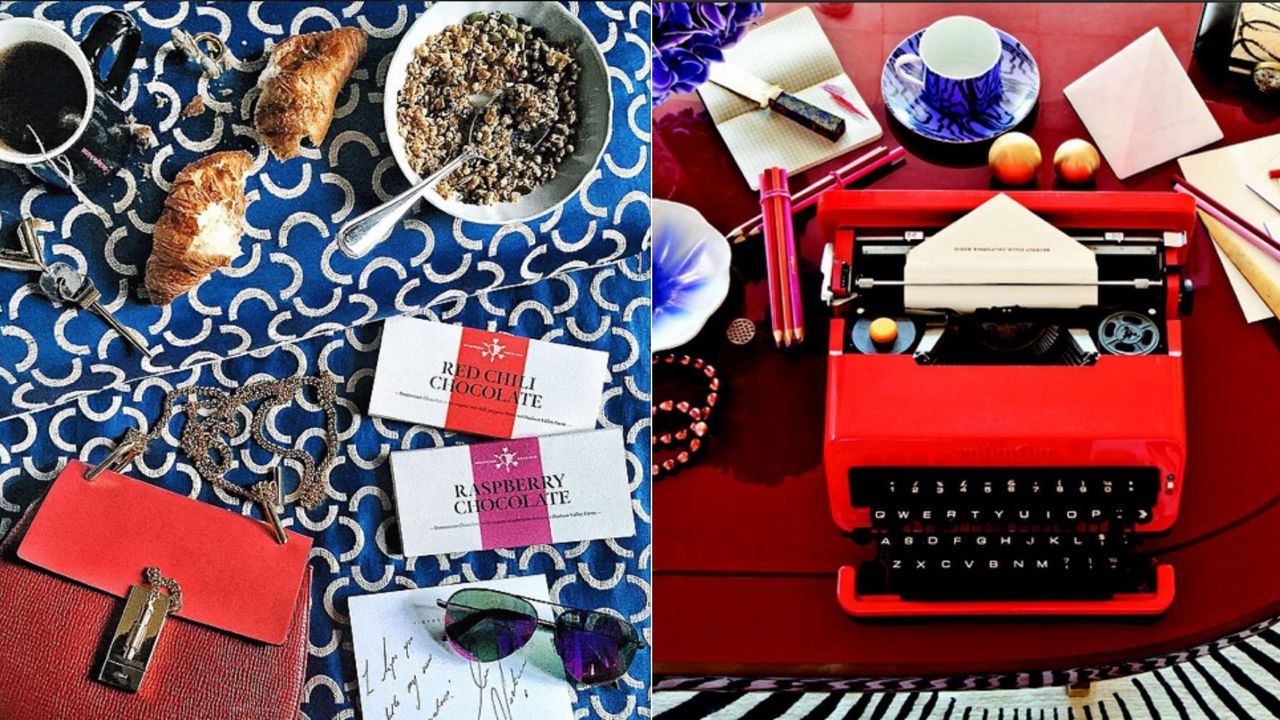 Aerial Artistic Shot of Belongings on Tables