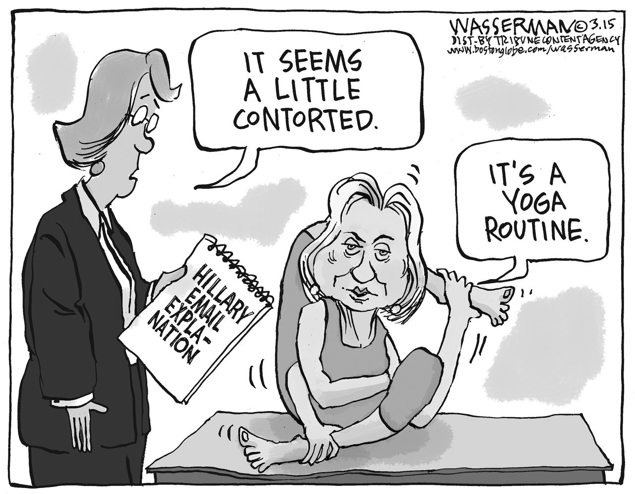 Political cartoon U.S. Hillary Clinton email