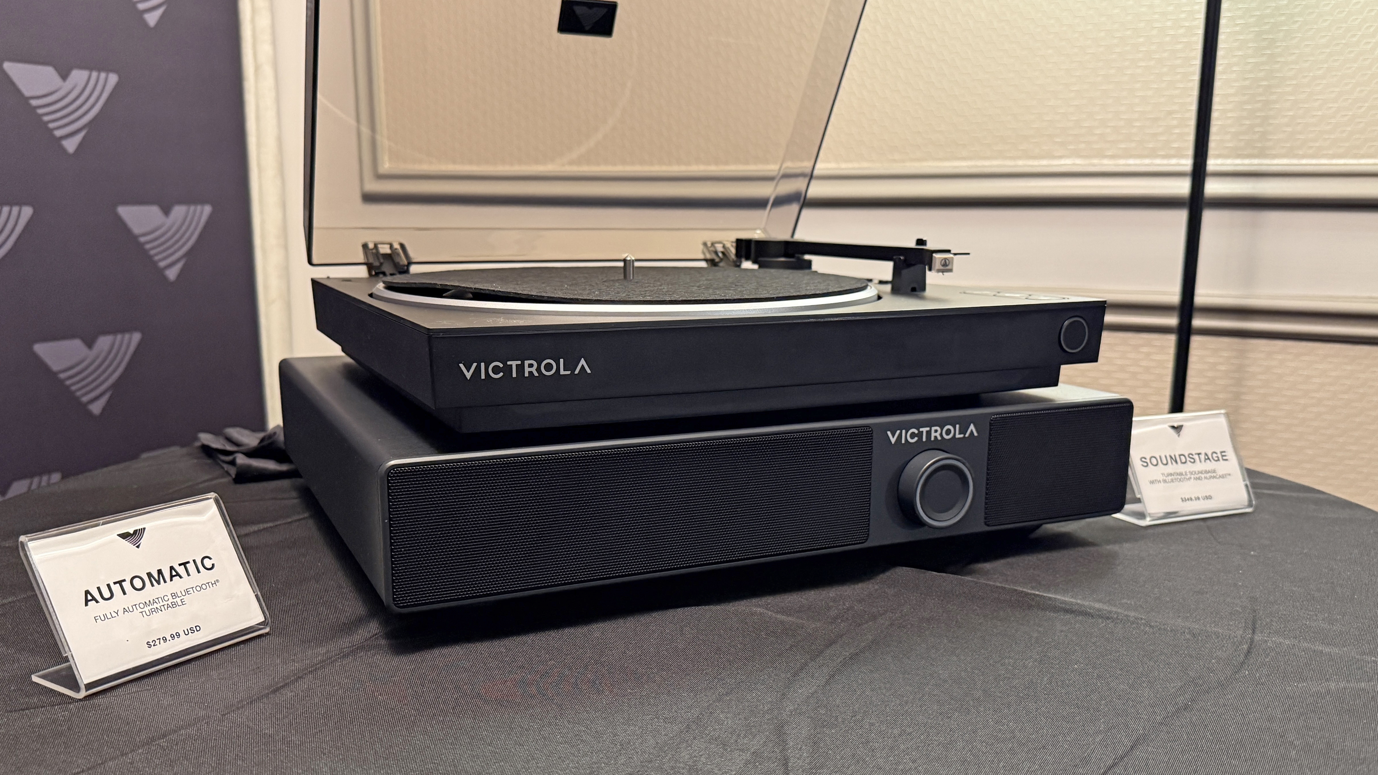 The Victrola Soundstage at CES 2026 in black