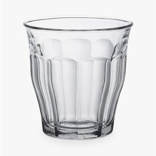 juice glass in white surface