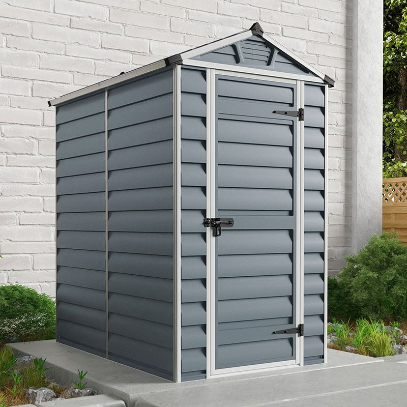 6&amp;rsquo; X 4&amp;rsquo; Shed - Palram Canopia Grey Skylight Plastic Shed (1.21m X 1.77m)