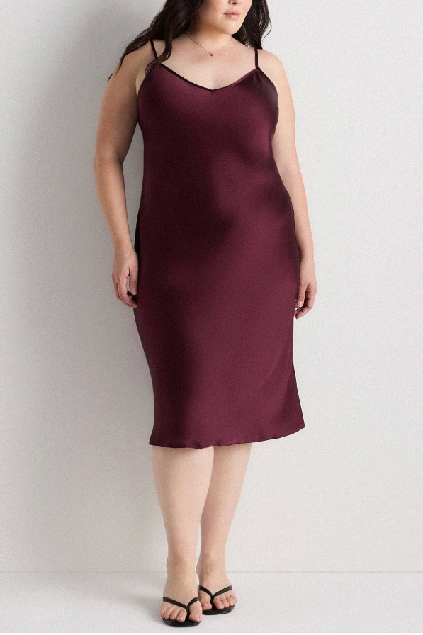 Quince, 100% Washable Silk Slip Dress