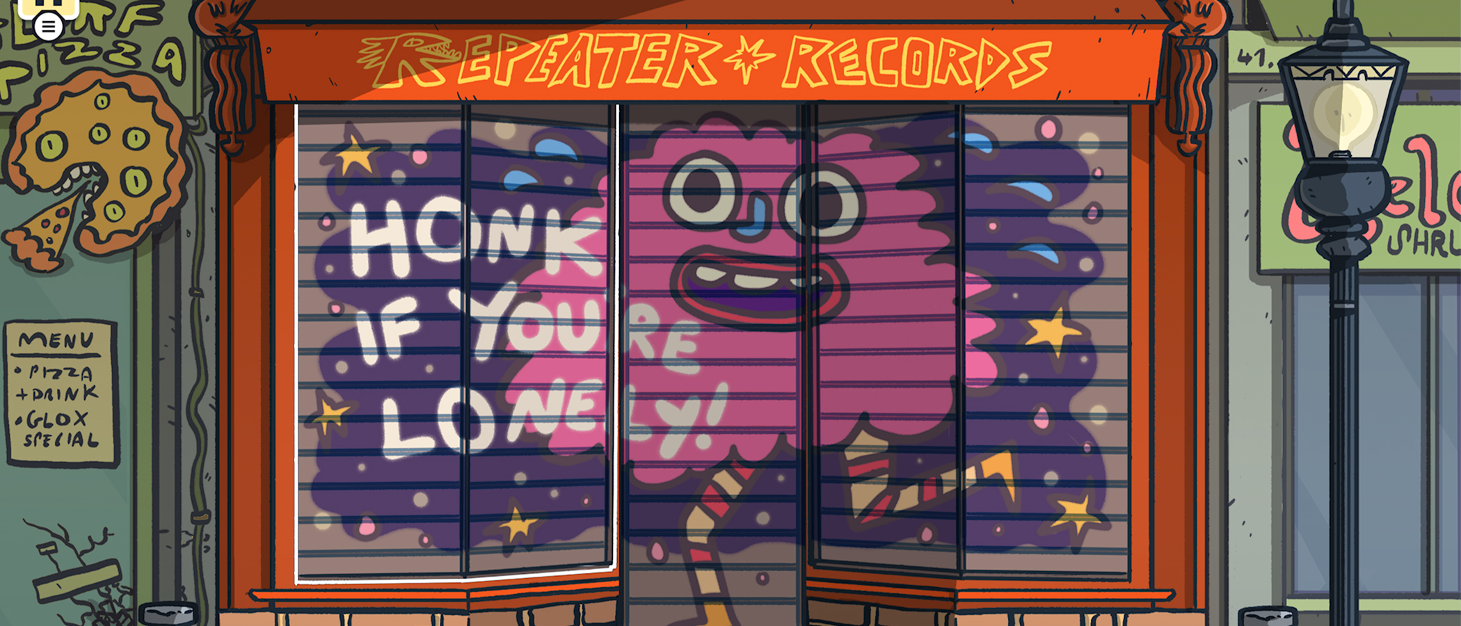 Wax Heads review; a zine illustration style store front