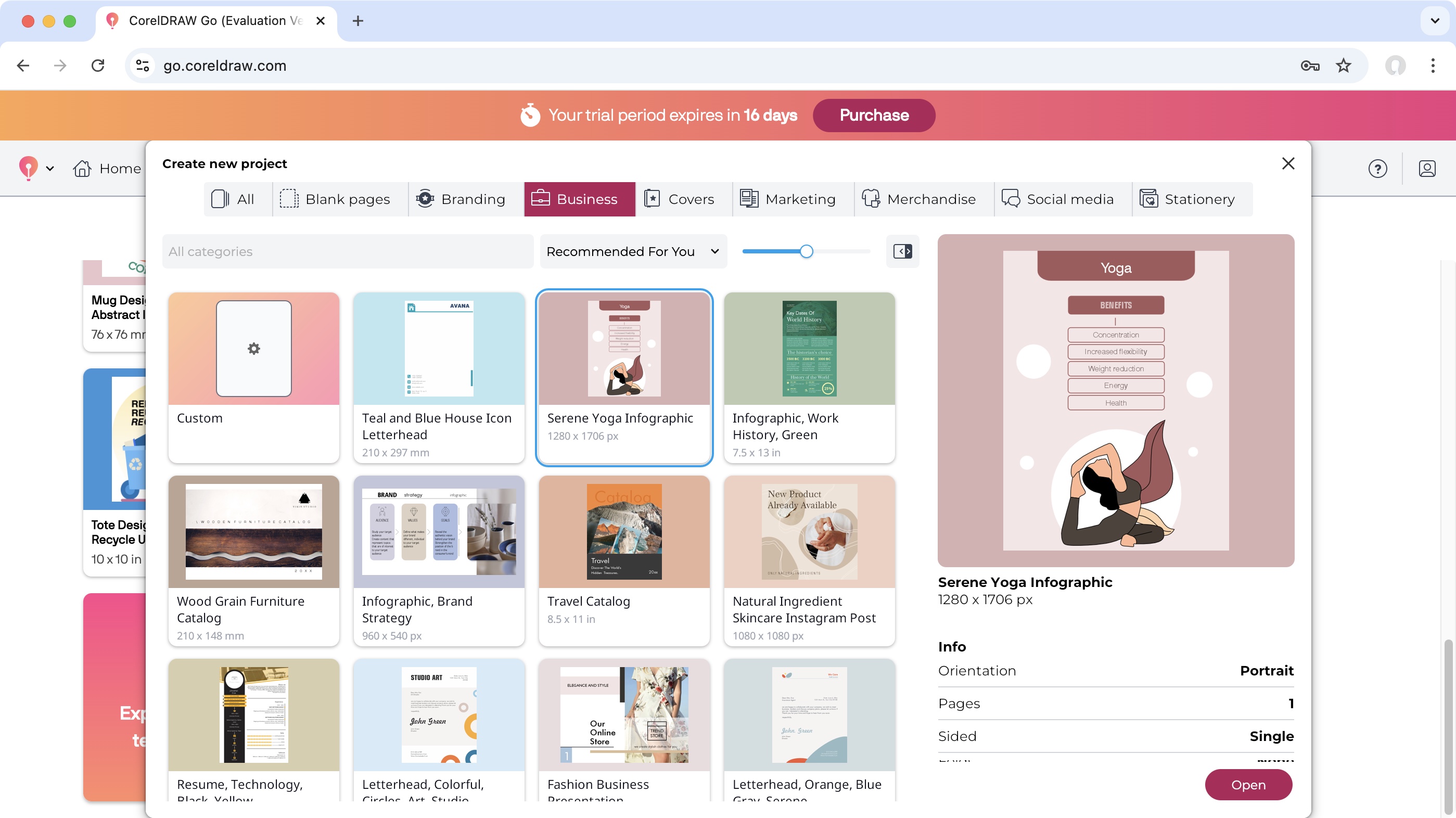 CorelDRAW Go during our review