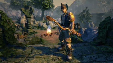 Games like Fable: A screenshot of the hero during Fable Anniversary. 