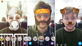 Snapchat in all its mask-wearing glory.