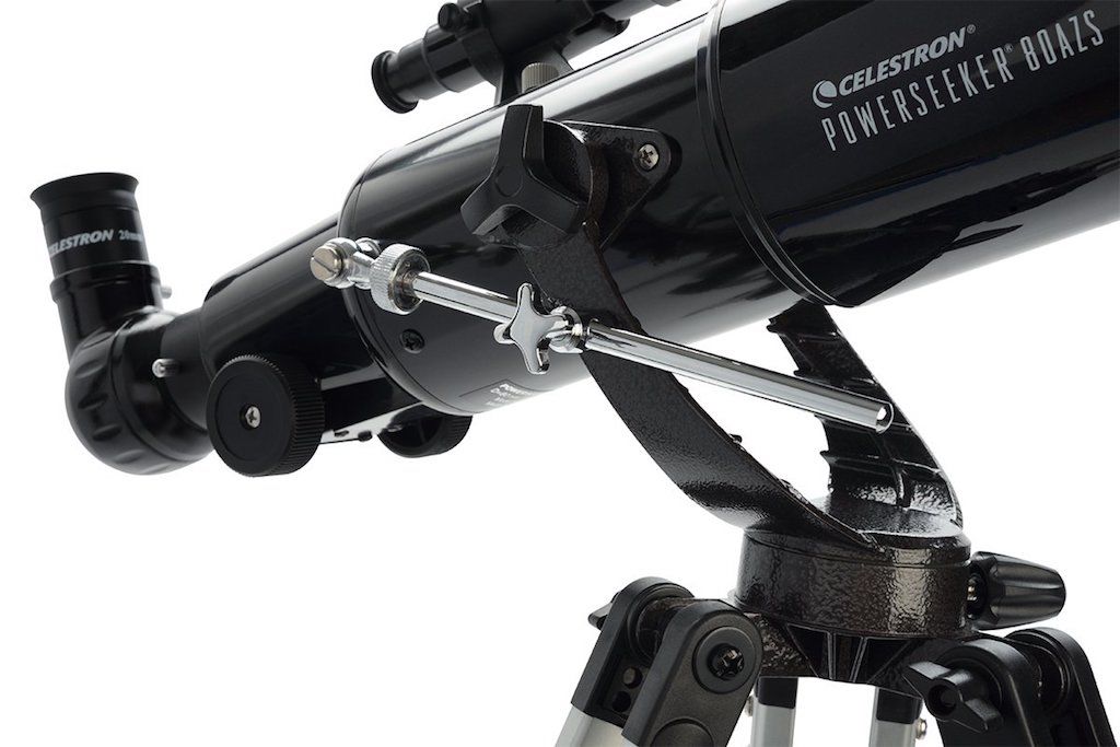 Celestron PowerSeeker 80AZS tube side view