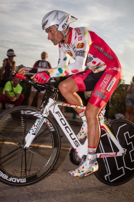 Fred Rodriguez (Jelly Belly) rode to happy birthday wishes along the course.
