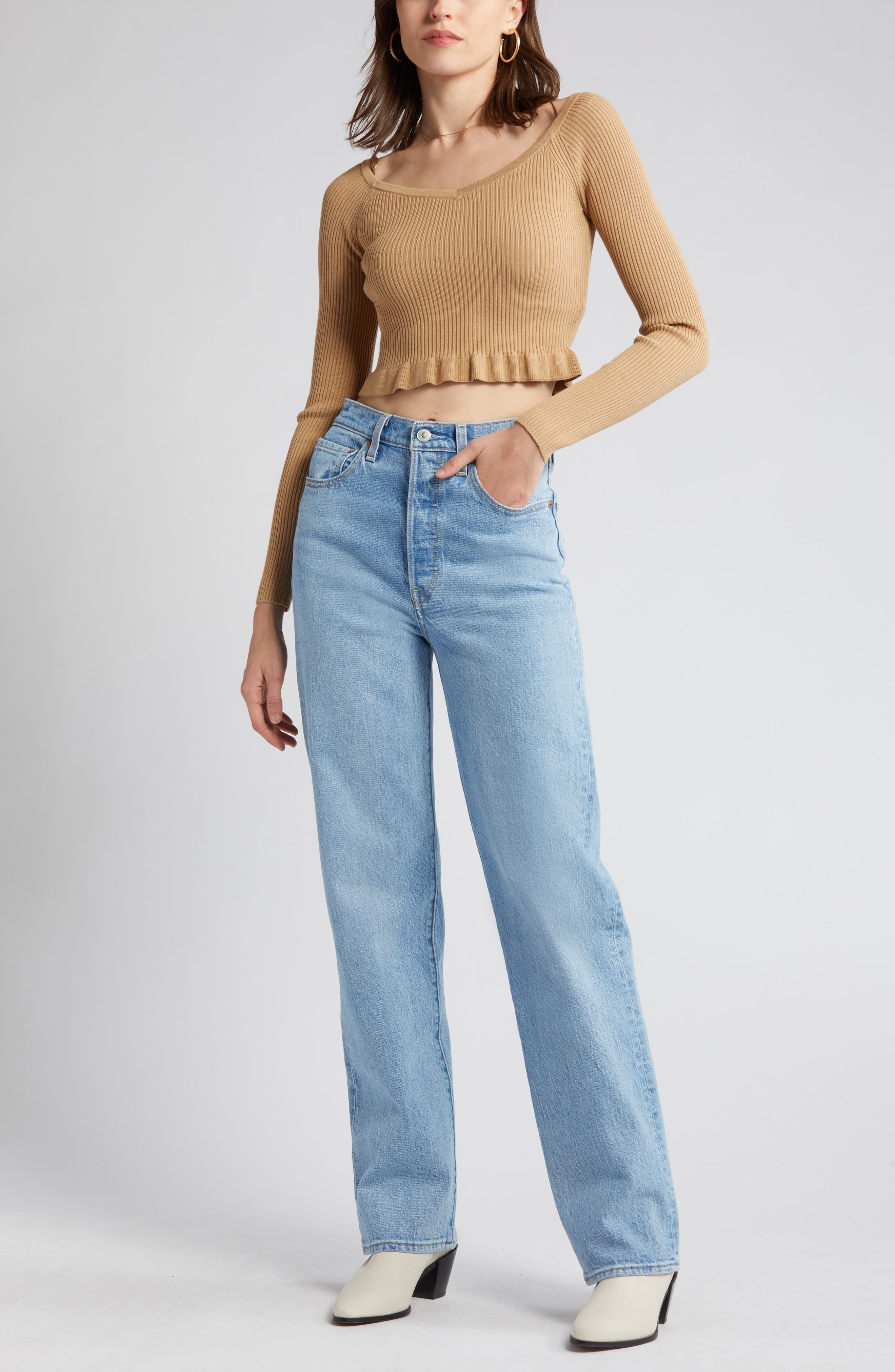 Levi's Ribcage High Waist Straight Leg Jeans