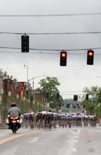 The back of the pack in the Tour de Grove men's race