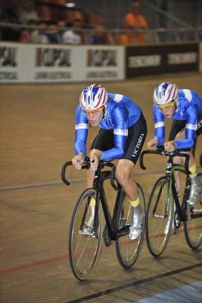 Victorian team of Evan Hull, Thomas Hamilton, Jack Cummings and Alex Morgan had a crack at the Australian under-17 pursuit record.
