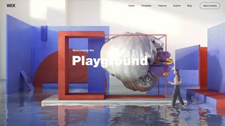 Woman creating art in Wix playground