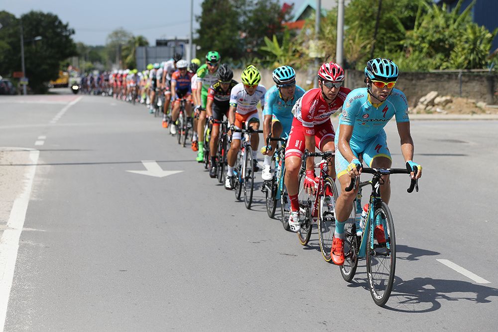 Astana at the front of the bunch