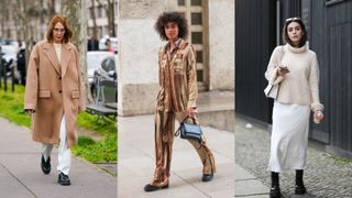 street style influencers wearing doc martens outfits with fancy pieces