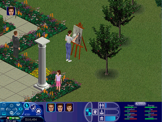 Painting outdoors in The Sims