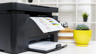 Inkjet printer in an office