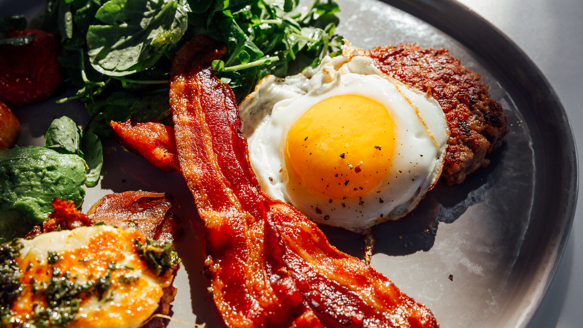 Turkey bacon in meal
