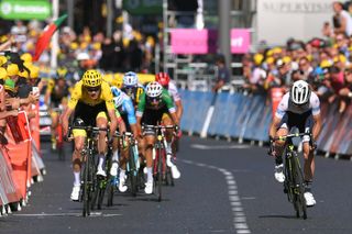 The Tour de France GC contenders sprinting in