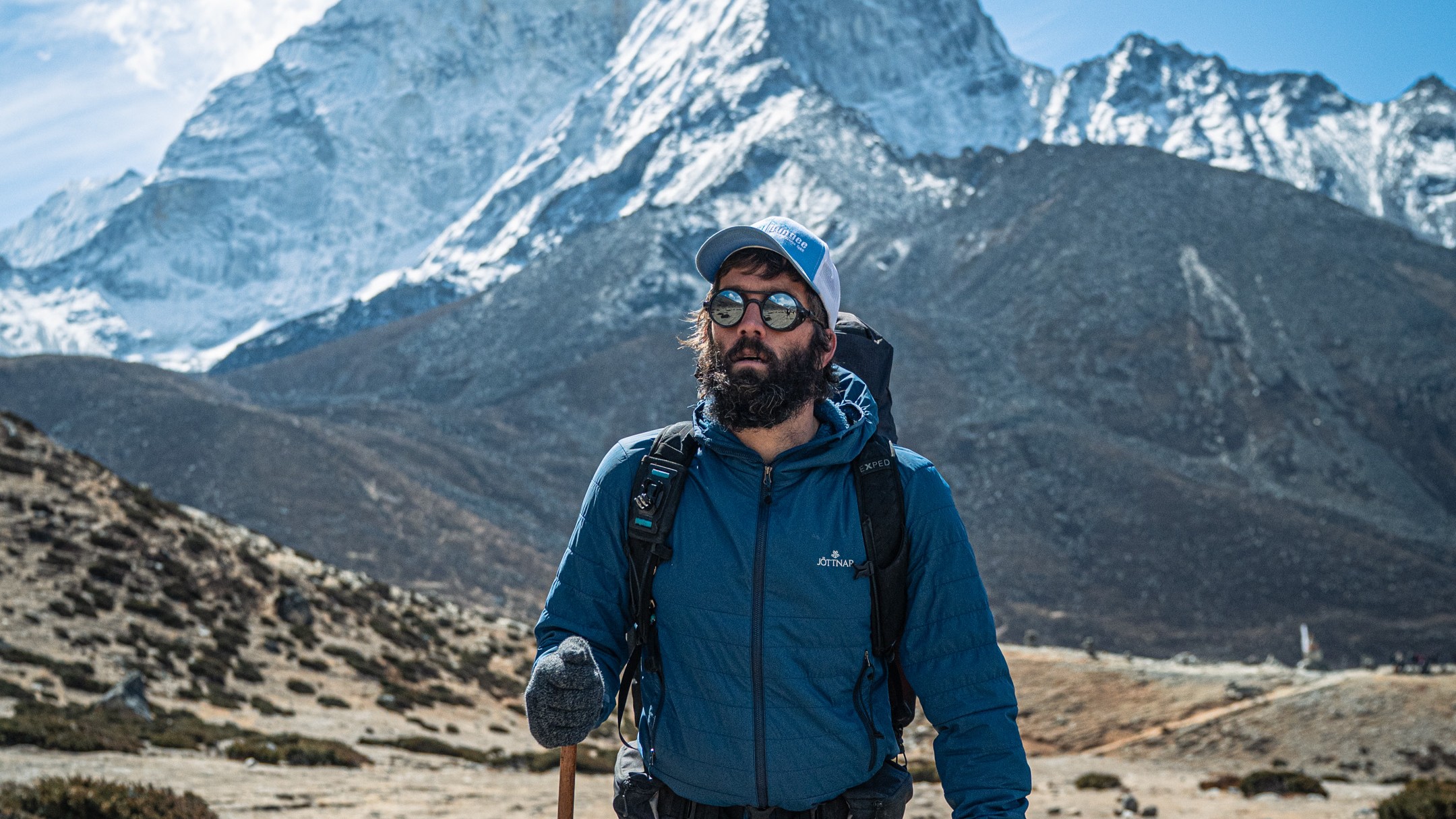 Mitch Hutchcraft hiking in the Himalayas