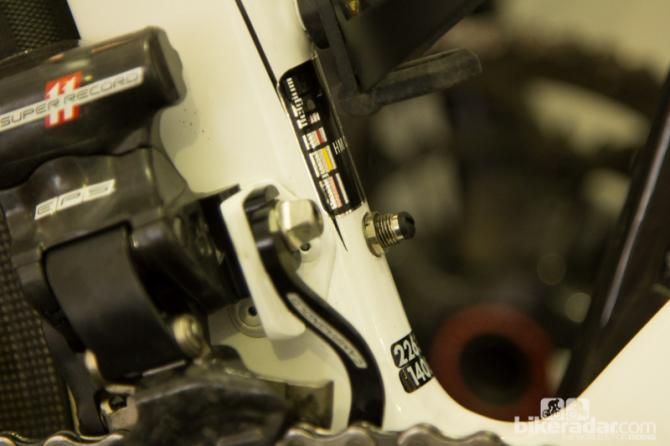 That silver thing sticking out is the new charging port for Campagnolo EPS internal