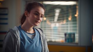 Amy Murphy stars as caring Kylie Maddon in 'Holby City'.