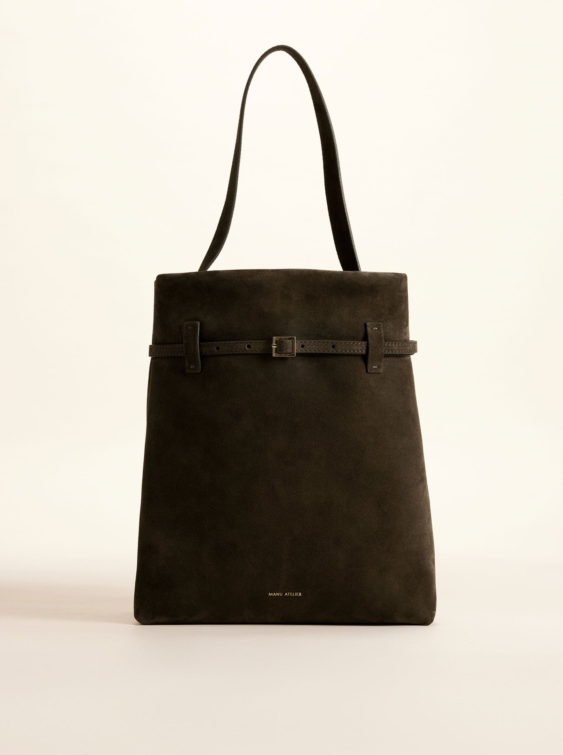Tote Du Jour Tobacco Green Suede