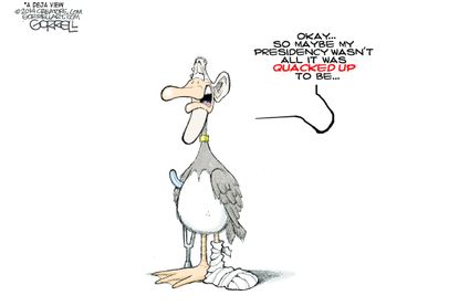 Political cartoon U.S. Barack Obama presidency