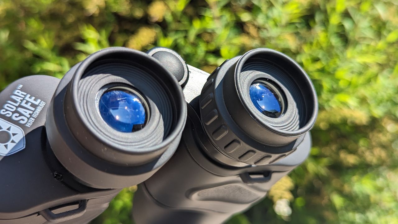 Close-up view of eyepieces