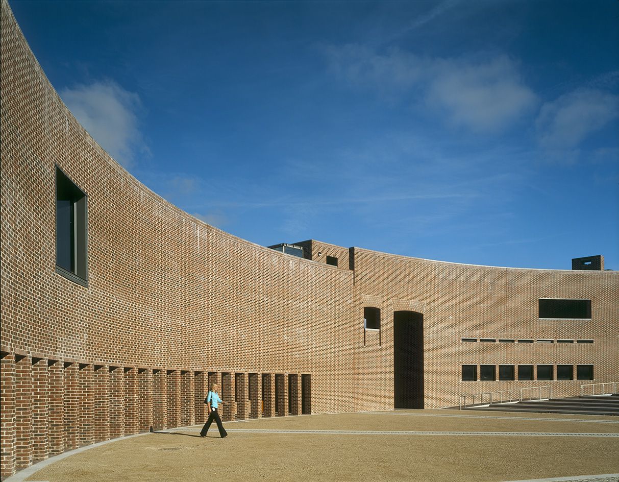 Library Cork Institute of Technology. Appointment CIT with BBMOC. Entrance, presented as part of the RA Architecture Prize 2023 awarded to Shane de Blacam