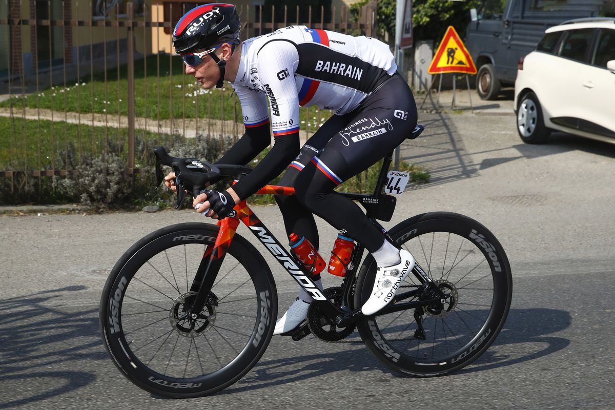 Milano Sanremo 2022 113th Edition Milano Sanremo 293 km 19032022 Matej Mohoric SLO Bahrain Victorious photo Luca BettiniBettiniPhoto2022