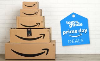 Amazon boxes with a Tom's Guide deal tag
