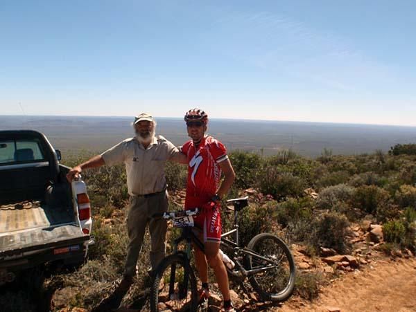 Cape Pioneer Trek route designer Katot with Christoph Sauser.