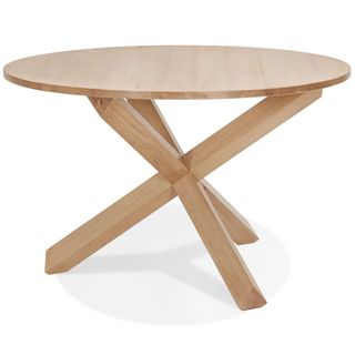 wooden round dining table