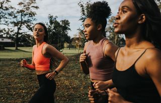 Exercise addiction: Three women working out