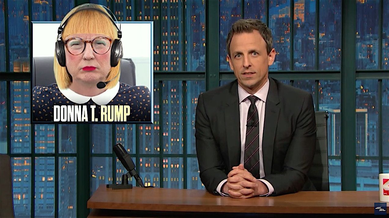 Donald Trump&amp;#039;s fake spokesman is too important to laugh off, Seth Meyers says